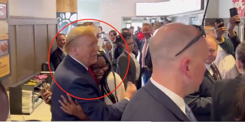 Trump Pops Into Atlanta Chick Fil A… Gets Hero’s Welcome (VIDEO)